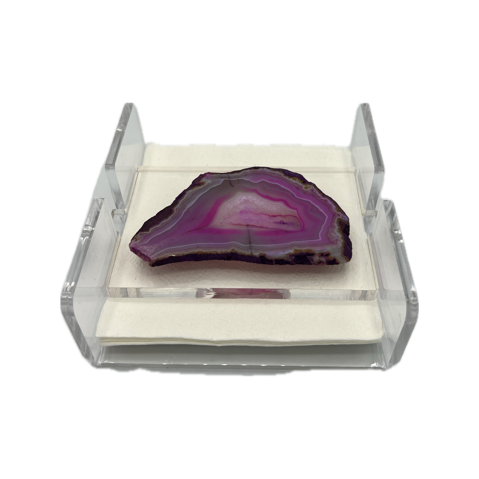 Porta Servilletas con Agata Rosa