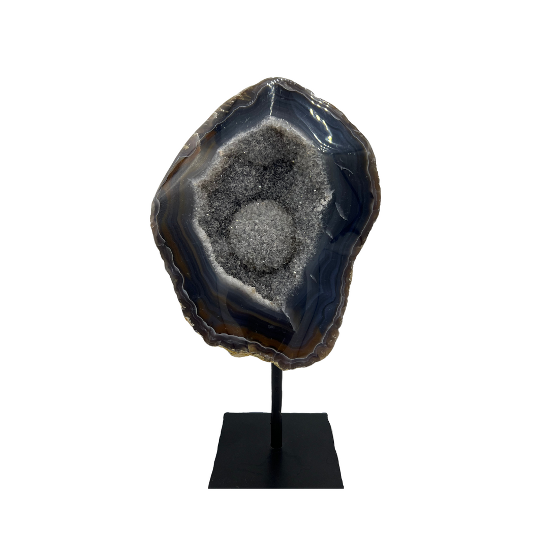 Blue Geode with Sphere