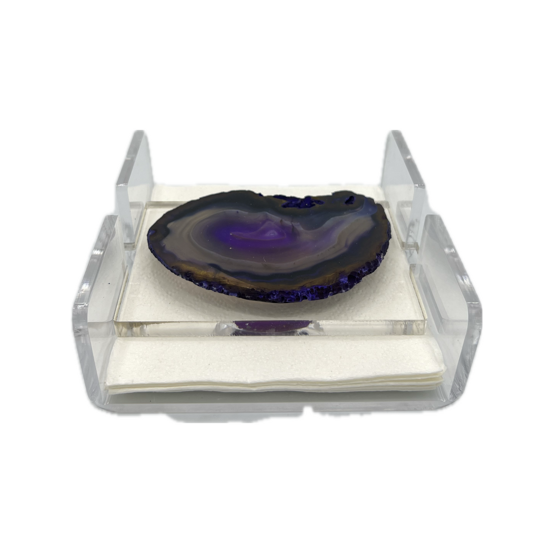 Napking Holder with Purple Agate