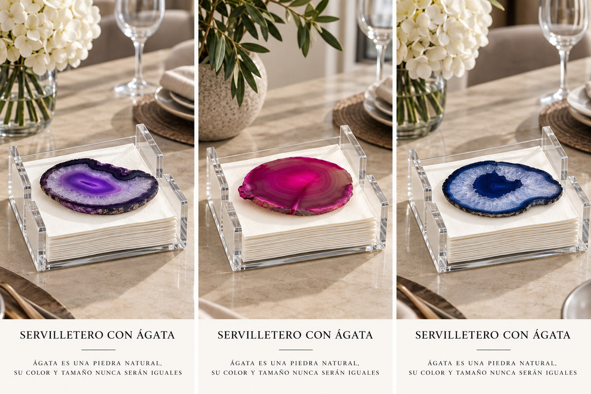 AGATE ACRYLIC NAPKIN HOLDER