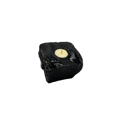 Obsidian Candle Holder