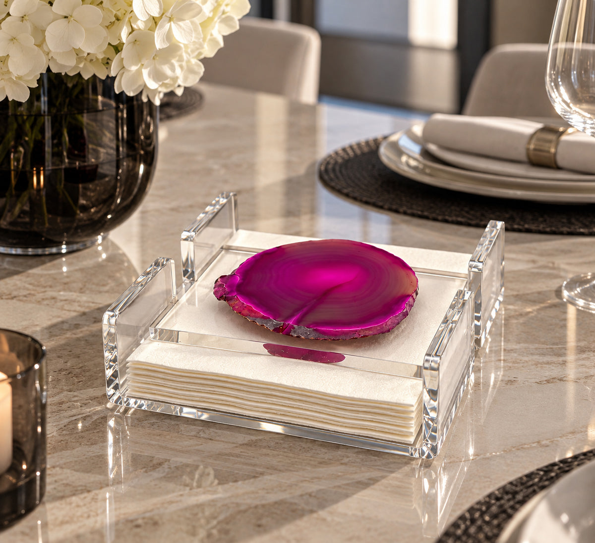 AGATE ACRYLIC NAPKIN HOLDER
