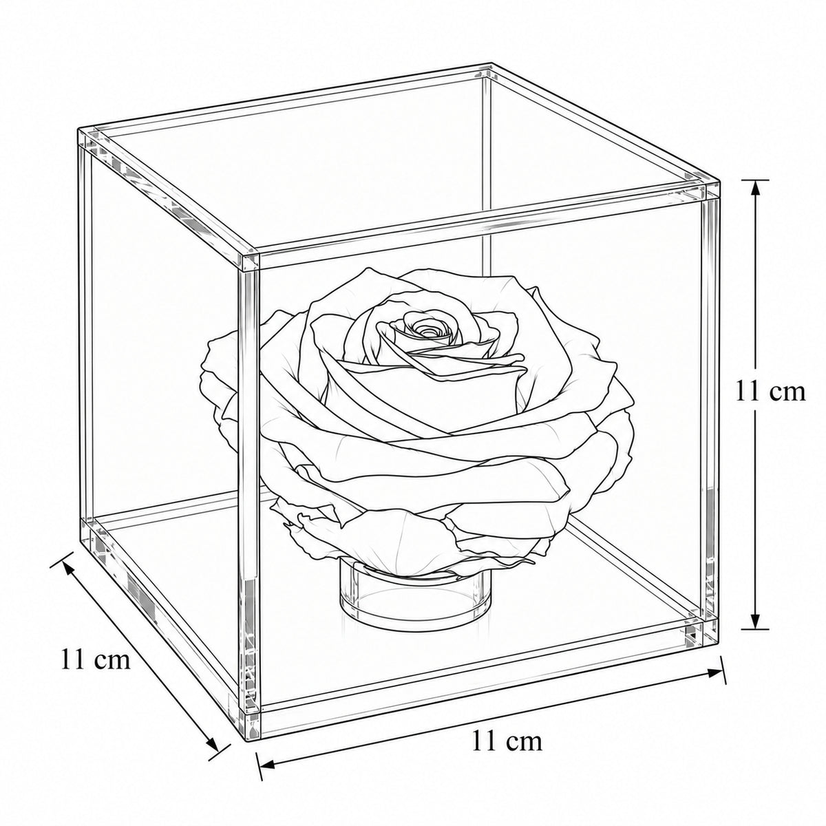 "The Condolences Rose Cube"