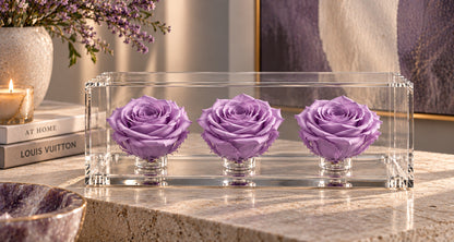 El trío de rosas fucsia