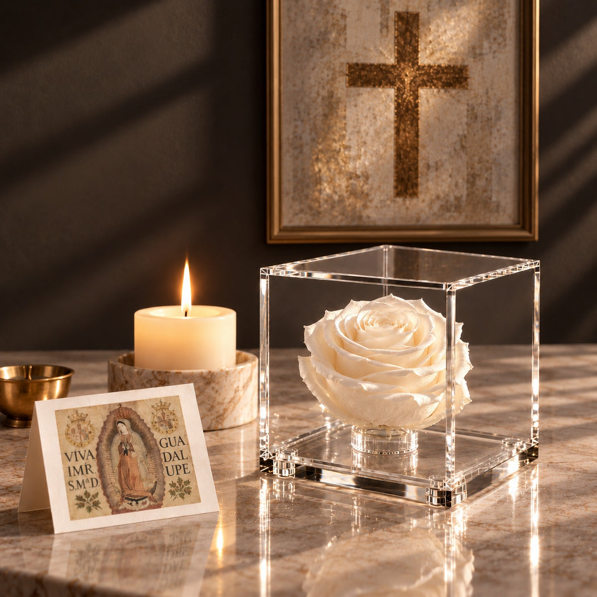 "The Condolences Rose Cube"