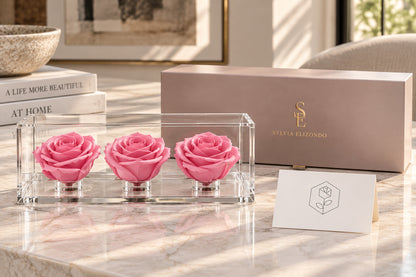 El trío de rosas fucsia