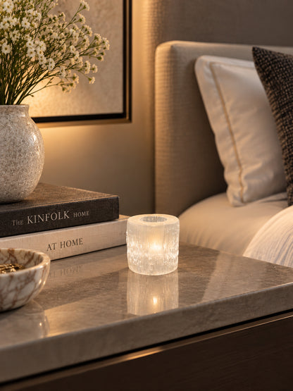 Selenite Candle Holder