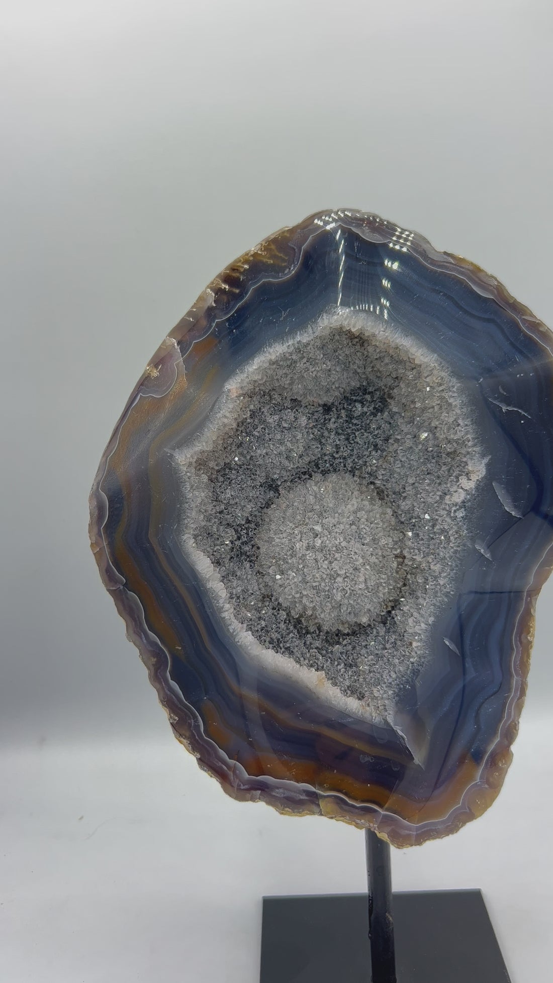 Blue Geode with Sphere