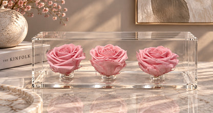 El trío de rosas fucsia